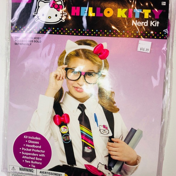 Hello Kitty Nerd Costume Kit New - Picture 3 of 6